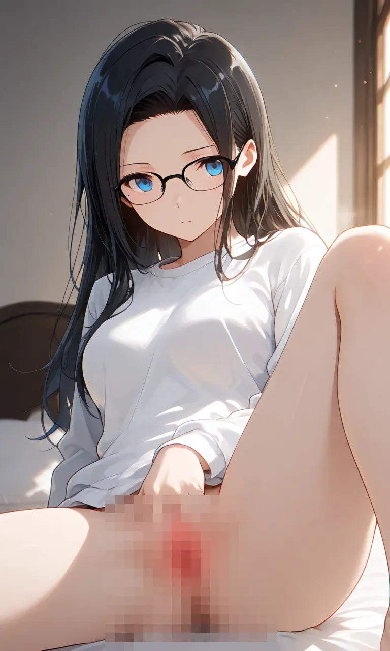 指で軽くくぱぁするプロンプト生成例