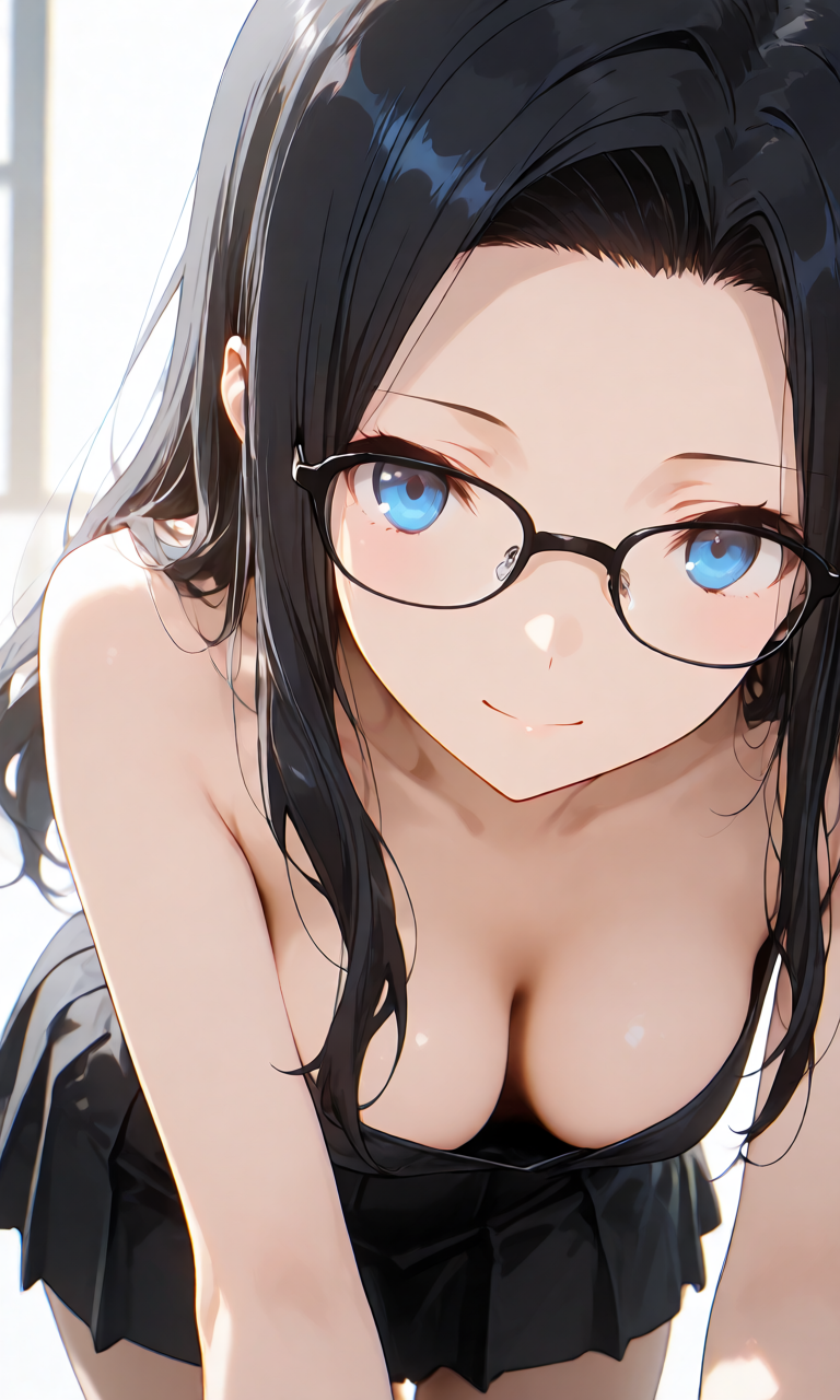胸に焦点を合わせる(breast focus)のプロンプト生成例