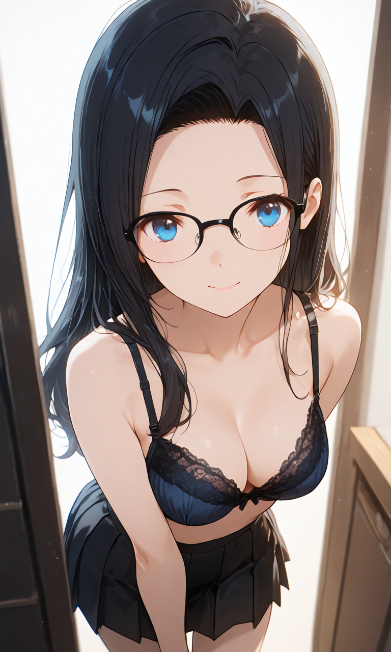 谷間(cleavage)のプロンプト生成例