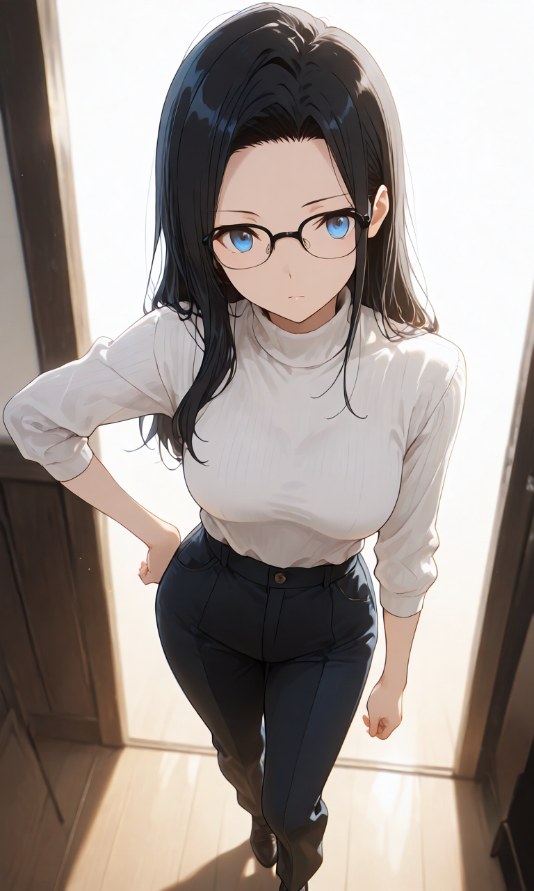 細身の腰を強調するプロンプト生成例