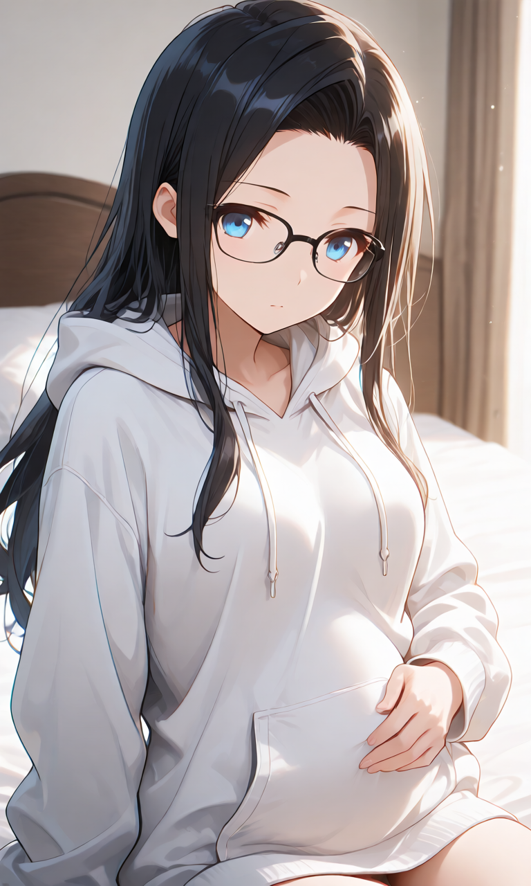 ボテ腹のプロンプト生成例