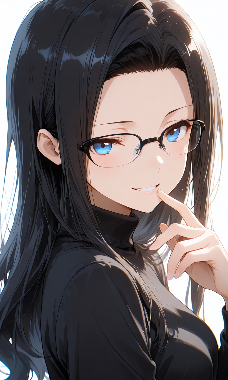 妖艶に微笑む艶笑プロンプトの生成例イラスト