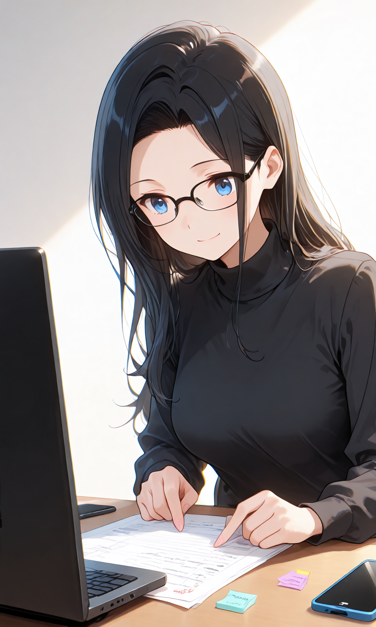 複数のプラットフォームへの出品計画を整理して満足するイラストレーターのイメージイラスト