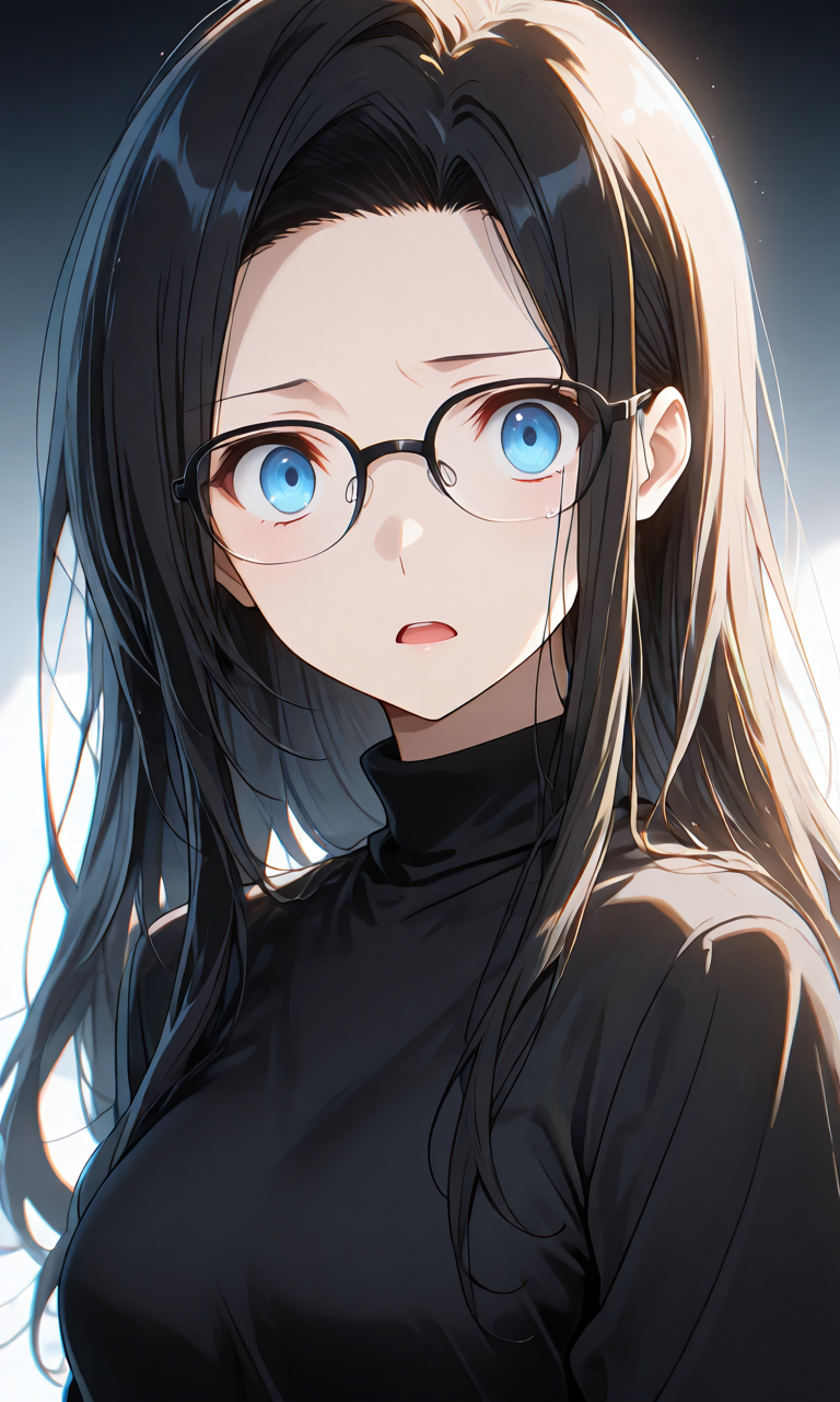 驚きと恐怖で顔が青ざめる表情プロンプトの生成例イラスト