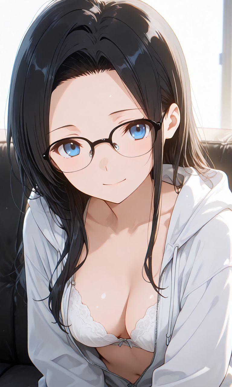 服を脱ぎかけているプロンプト生成例