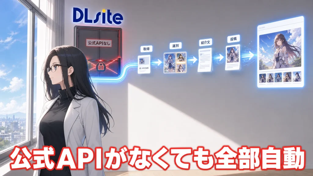 公式APIのないDLsiteから作品データの取得とサイトへの投稿を自動化する仕組み