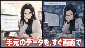 Pythonで集めたデータを、サクッと画面で見られるようにする